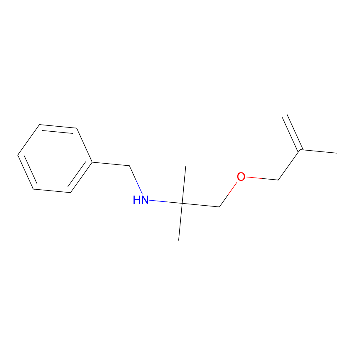 Benzyl({2-methyl-1-[(2-methylprop-2-en-1-yl)oxy]propan-2-yl})amine molecular structure, CAS 1955547-80-4