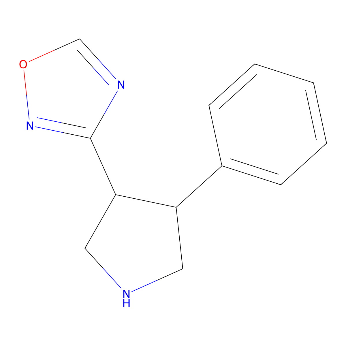 3-(4-Phenylpyrrolidin-3-yl)-1,2,4-oxadiazole molecular structure, CAS 1955547-81-5