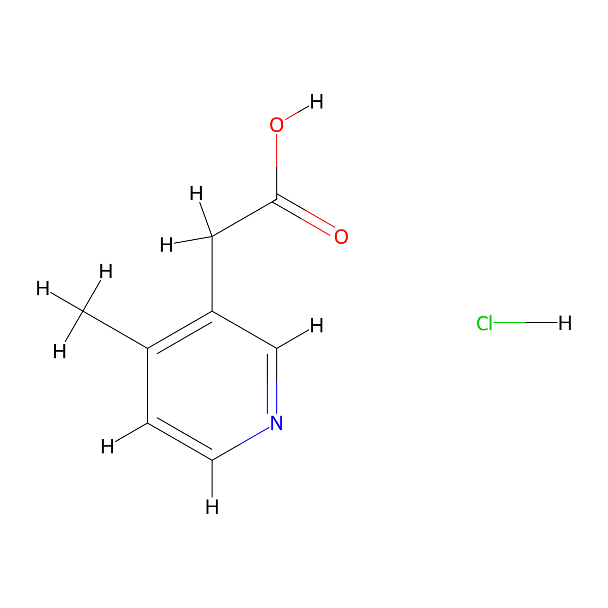 2-(4-Methylpyridin-3-yl)acetic acid hydrochloride molecular structure, CAS 1955547-82-6