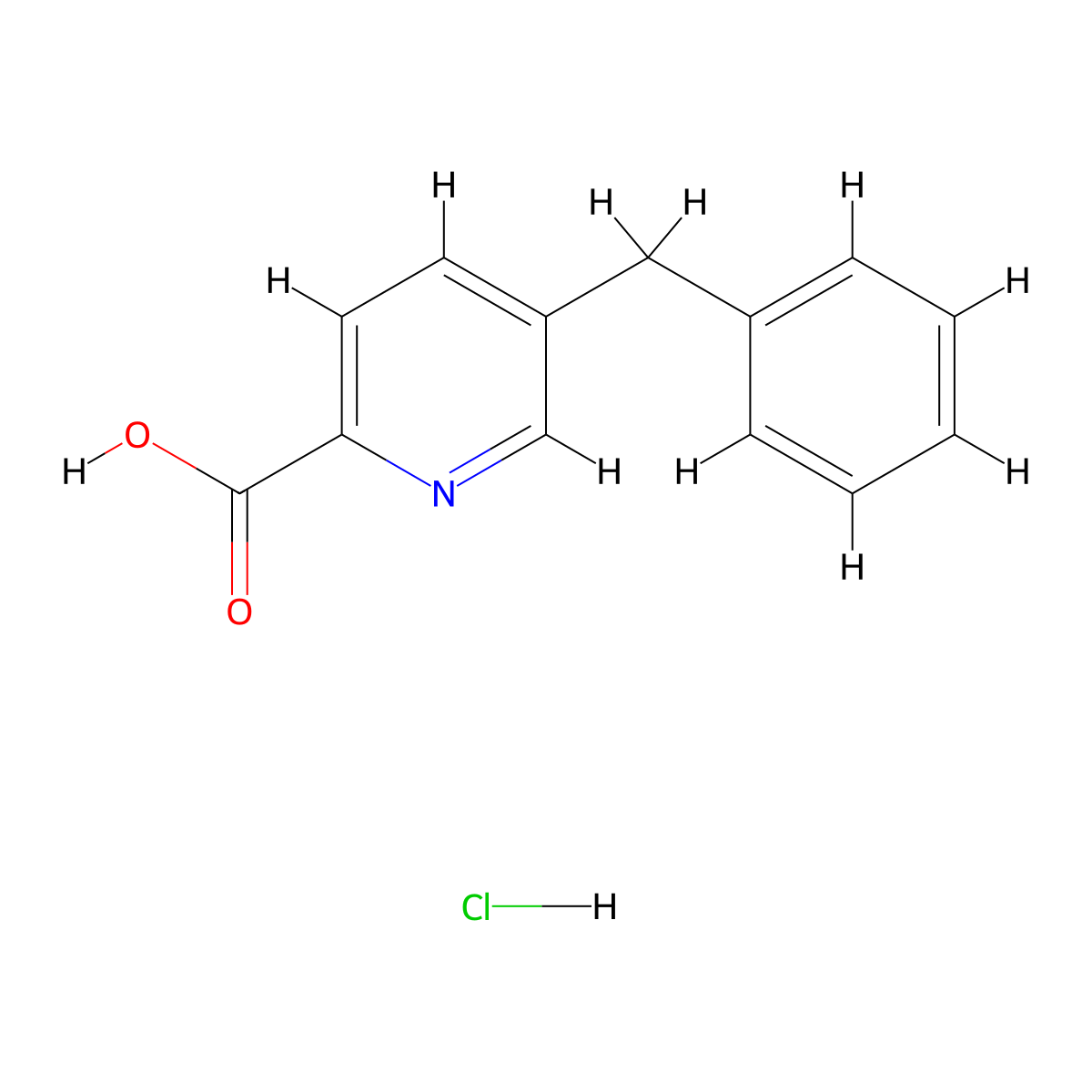 5-Benzylpyridine-2-carboxylic acid hydrochloride molecular structure, CAS 1955547-86-0