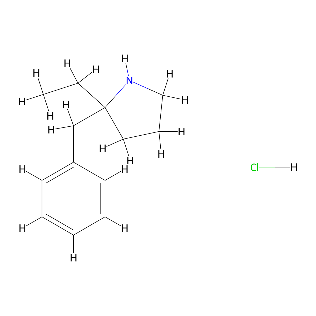 2-Benzyl-2-ethylpyrrolidine hydrochloride molecular structure, CAS 1955547-96-2