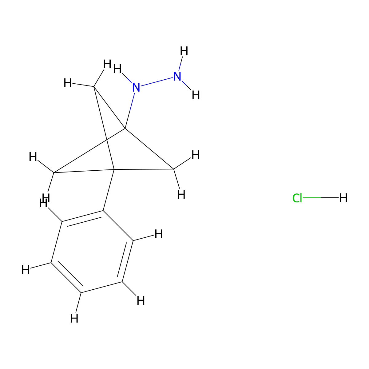 {3-Phenylbicyclo[1.1.1]pentan-1-yl}hydrazine hydrochloride molecular structure, CAS 1955547-99-5