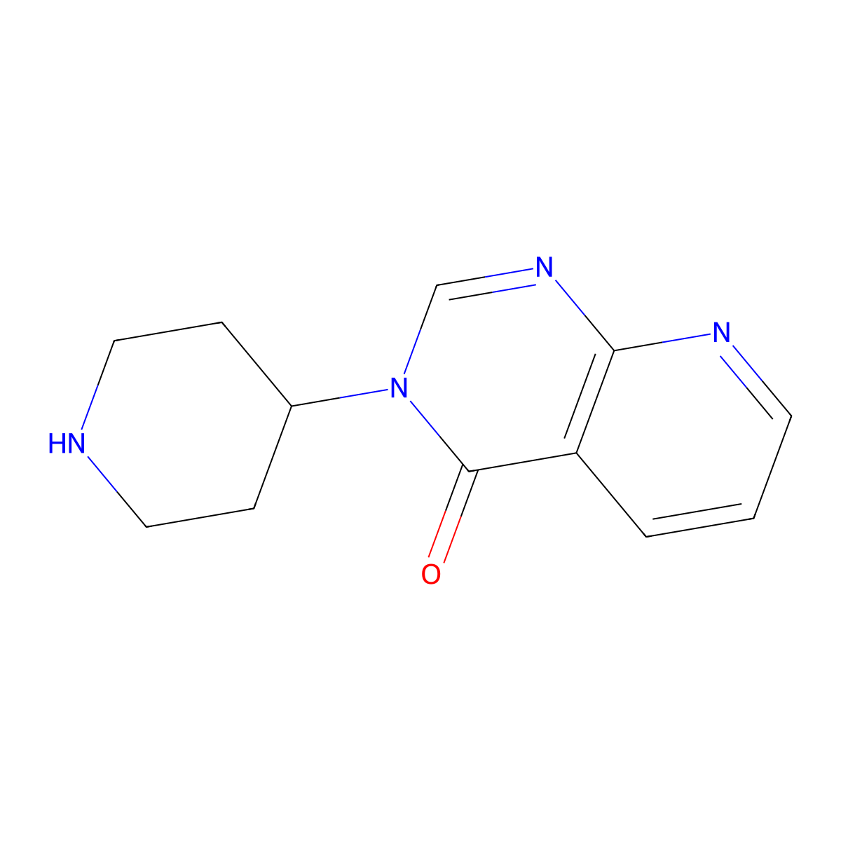 3-(piperidin-4-yl)pyrido[2,3-d]pyrimidin-4(3H)-one molecular structure, CAS 1955548-19-2