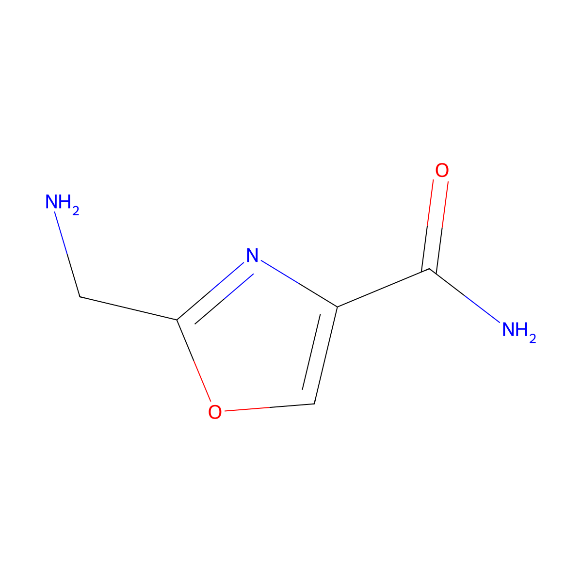 2-(Aminomethyl)-1,3-oxazole-4-carboxamide molecular structure, CAS 1955548-32-9