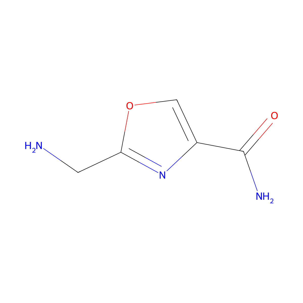 2-(Aminomethyl)-1,3-oxazole-4-carboxamide molecular structure, CAS 1955548-32-9