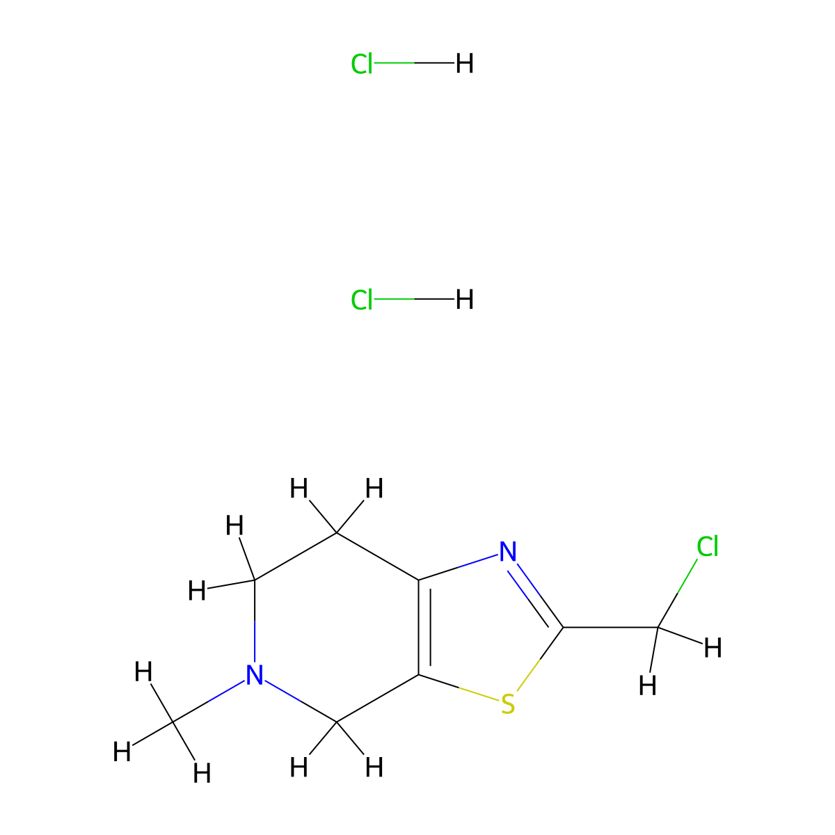 2-(chloromethyl)-5-methyl-4H,5H,6H,7H-[1,3]thiazolo[5,4-c]pyridine dihydrochloride molecular structure, CAS 1955548-55-6
