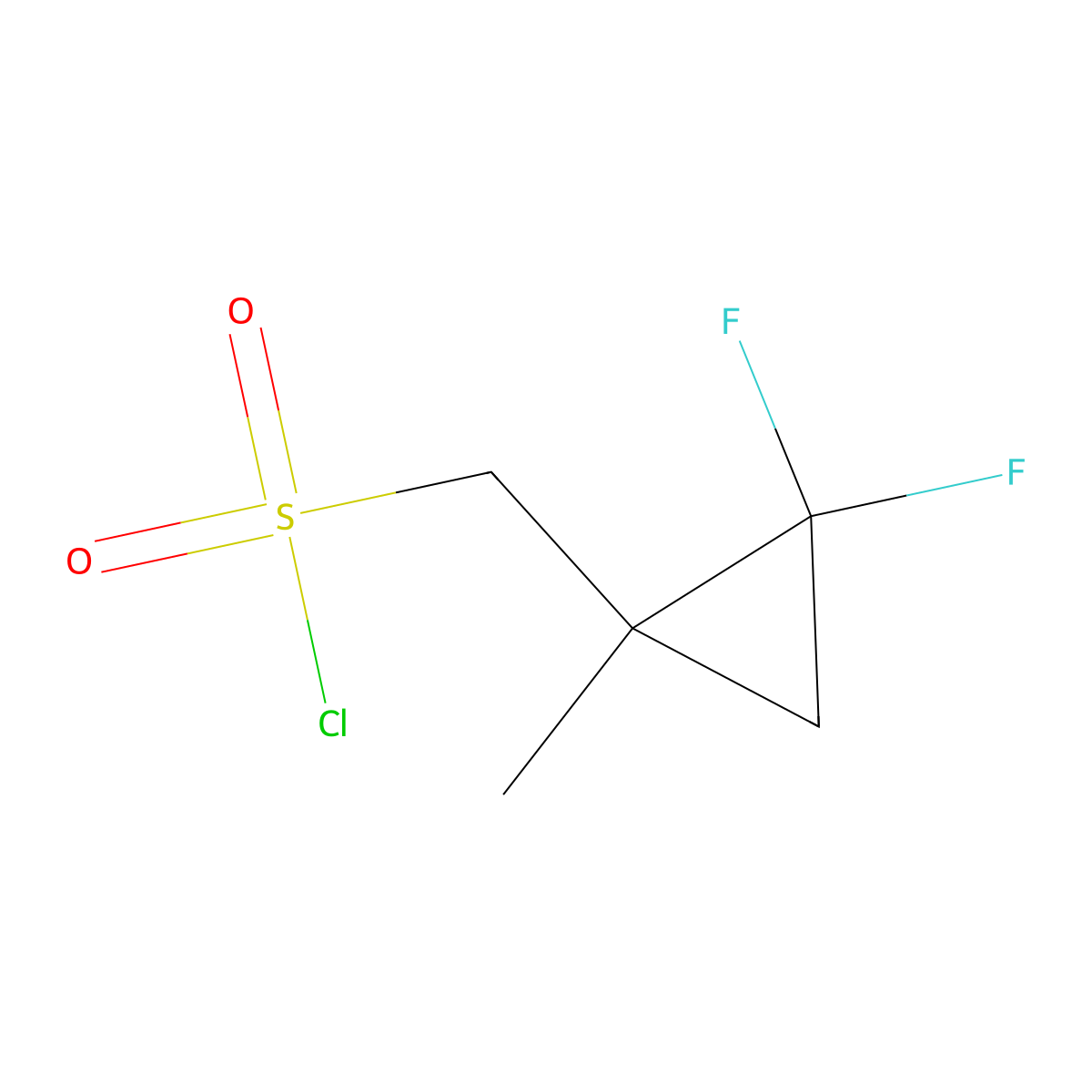 (2,2-Difluoro-1-methylcyclopropyl)methanesulfonyl chloride molecular structure, CAS 1955548-58-9