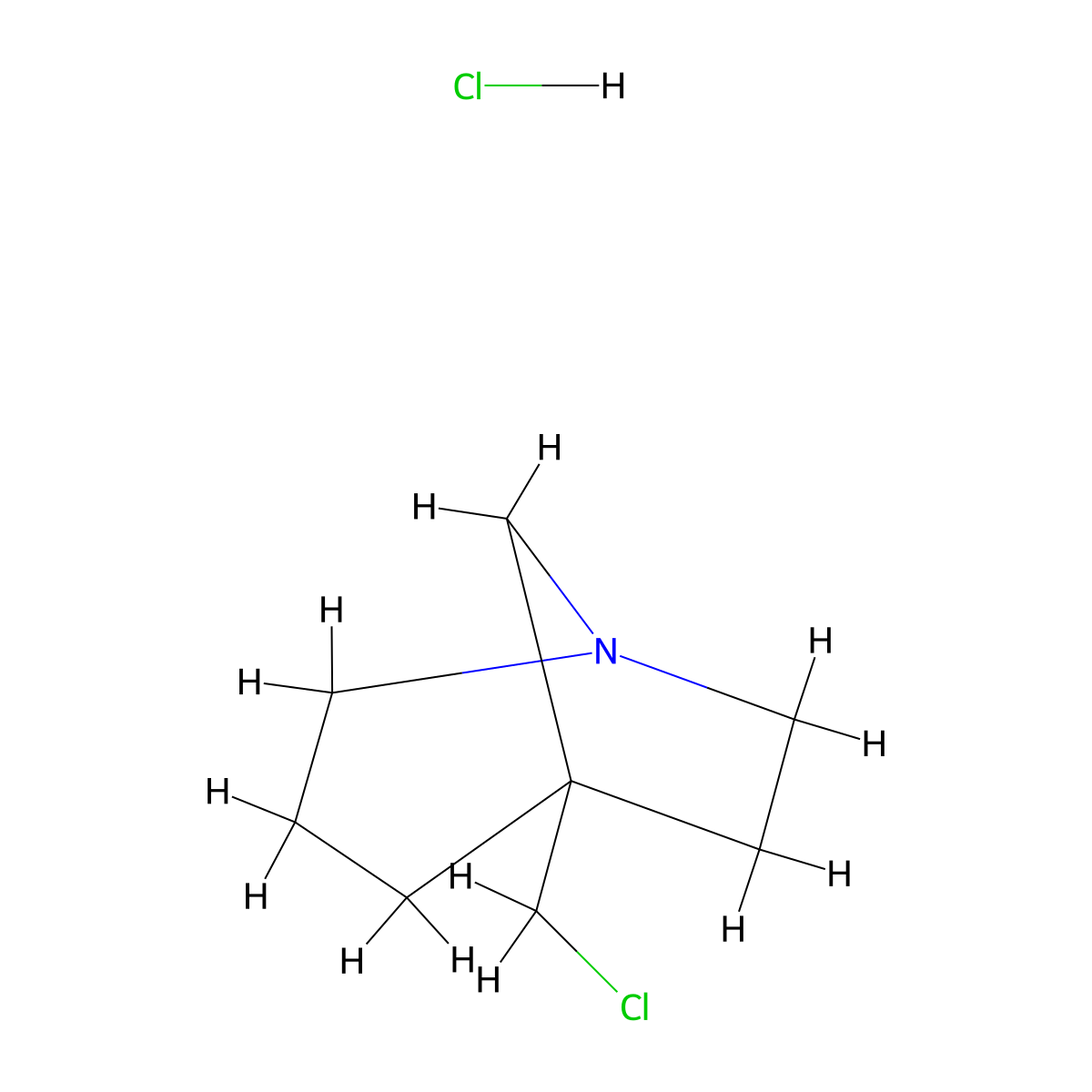 5-(Chloromethyl)-1-azabicyclo[3.2.1]octane hydrochloride molecular structure, CAS 1955548-67-0