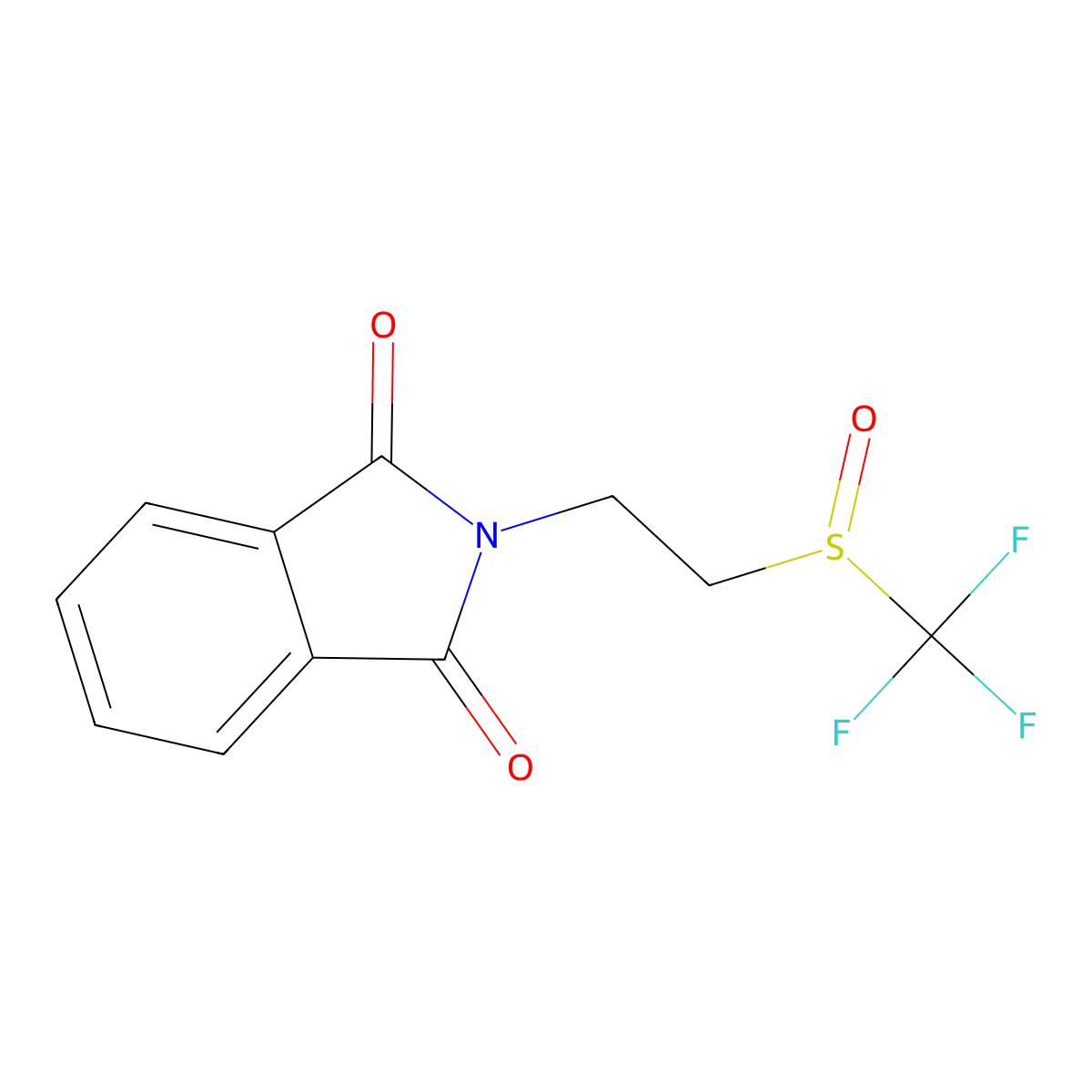 2-(2-trifluoromethanesulfinylethyl)-2,3-dihydro-1H-isoindole-1,3-dione molecular structure, CAS 1955548-75-0