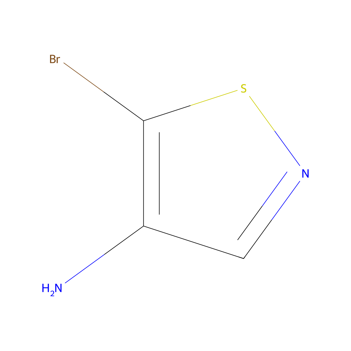 5-Bromo-1,2-thiazol-4-amine molecular structure, CAS 1955548-81-8