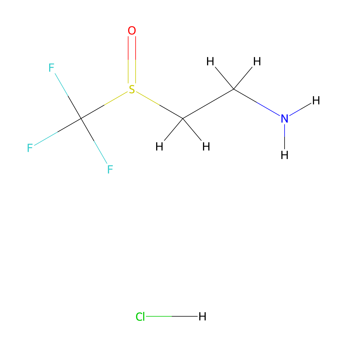 2-Trifluoromethanesulfinylethan-1-amine hydrochloride molecular structure, CAS 1955548-85-2