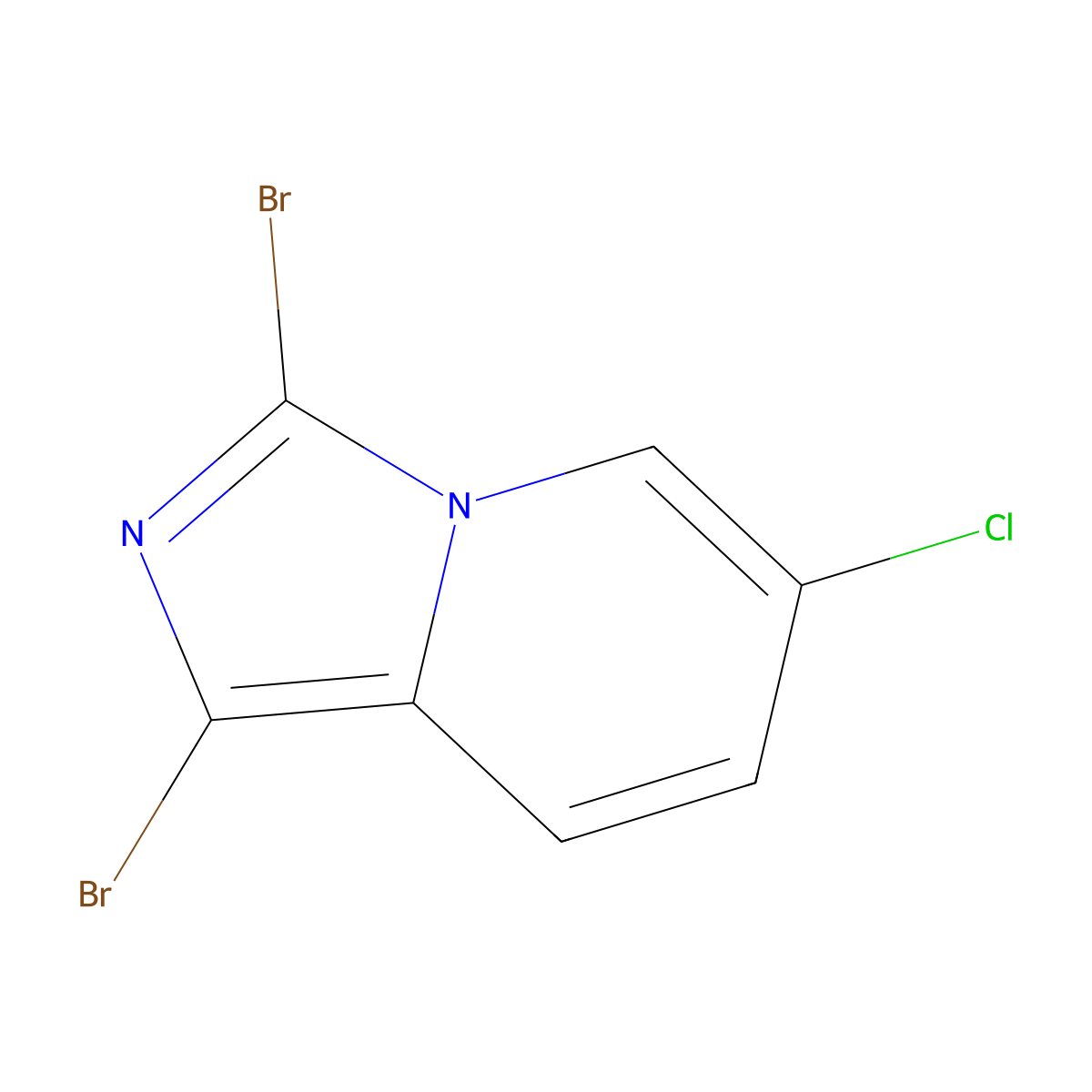 1,3-Dibromo-6-chloroimidazo[1,5-a]pyridine molecular structure, CAS 1955548-86-3