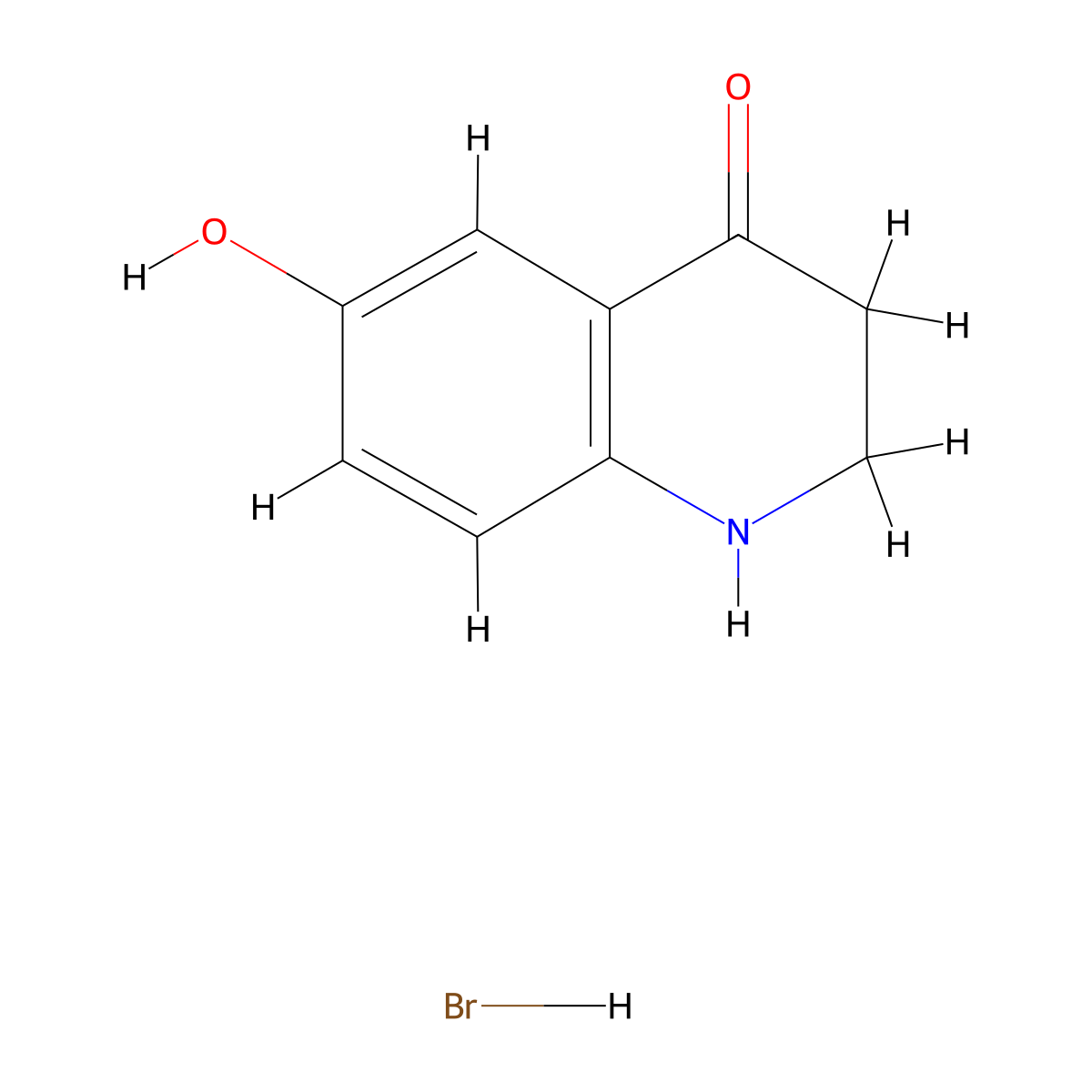 6-Hydroxy-1,2,3,4-tetrahydroquinolin-4-one hydrobromide molecular structure, CAS 1955548-96-5