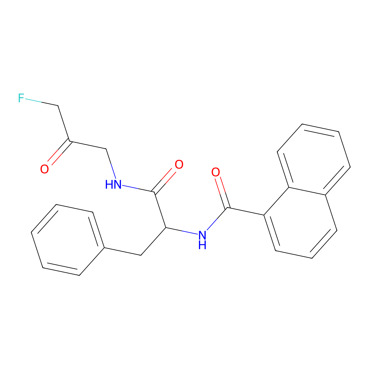 N-[(1S)-1-Benzyl-2-[(3-fluoro-2-oxo-propyl)amino]-2-oxo-ethyl]naphthalene-1-carboxamide molecular structure, CAS 1955550-51-2