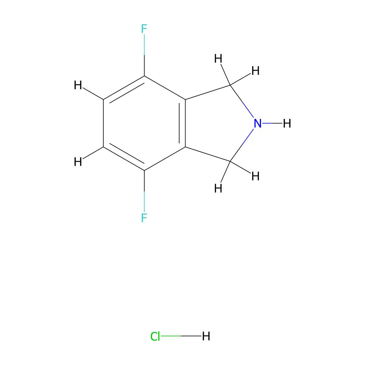 4,7-Difluoro-2,3-dihydro-1H-isoindole hydrochloride molecular structure, CAS 1955553-08-8