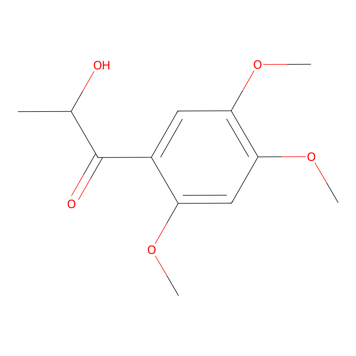 2-Hydroxy-1-(2,4,5-trimethoxyphenyl)propan-1-one molecular structure, CAS 1955553-10-2
