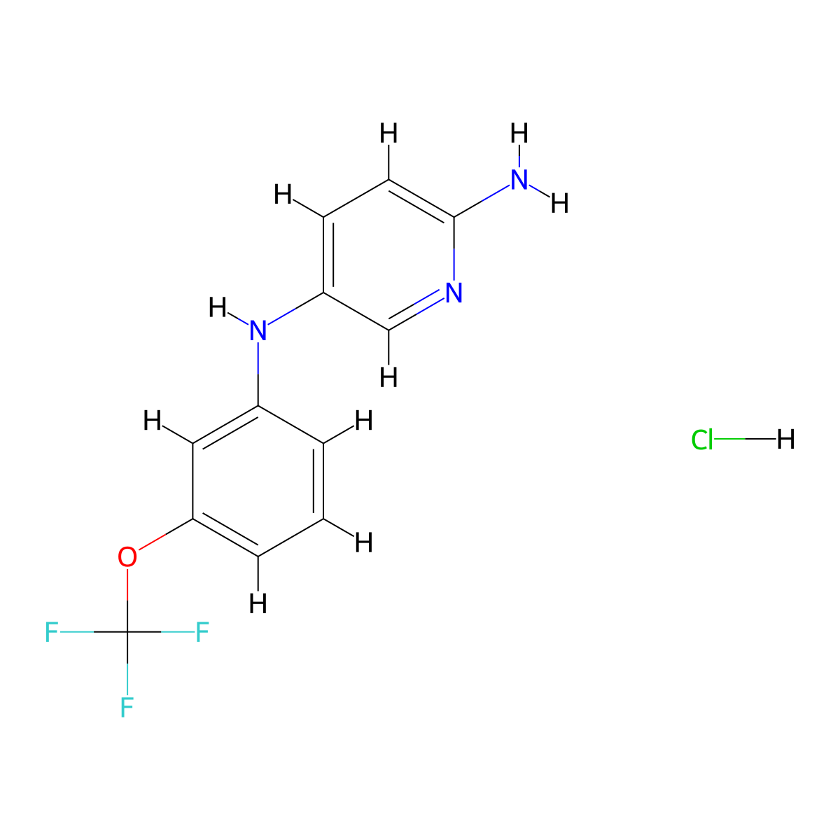 N5-[3-(trifluoromethoxy)phenyl]pyridine-2,5-diamine hydrochloride molecular structure, CAS 1955553-42-0