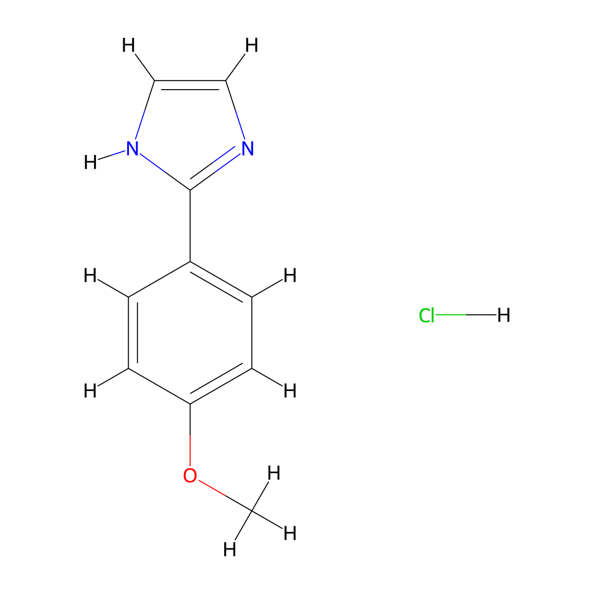 2-(4-methoxyphenyl)-1H-imidazole hydrochloride molecular structure, CAS 1955553-58-8