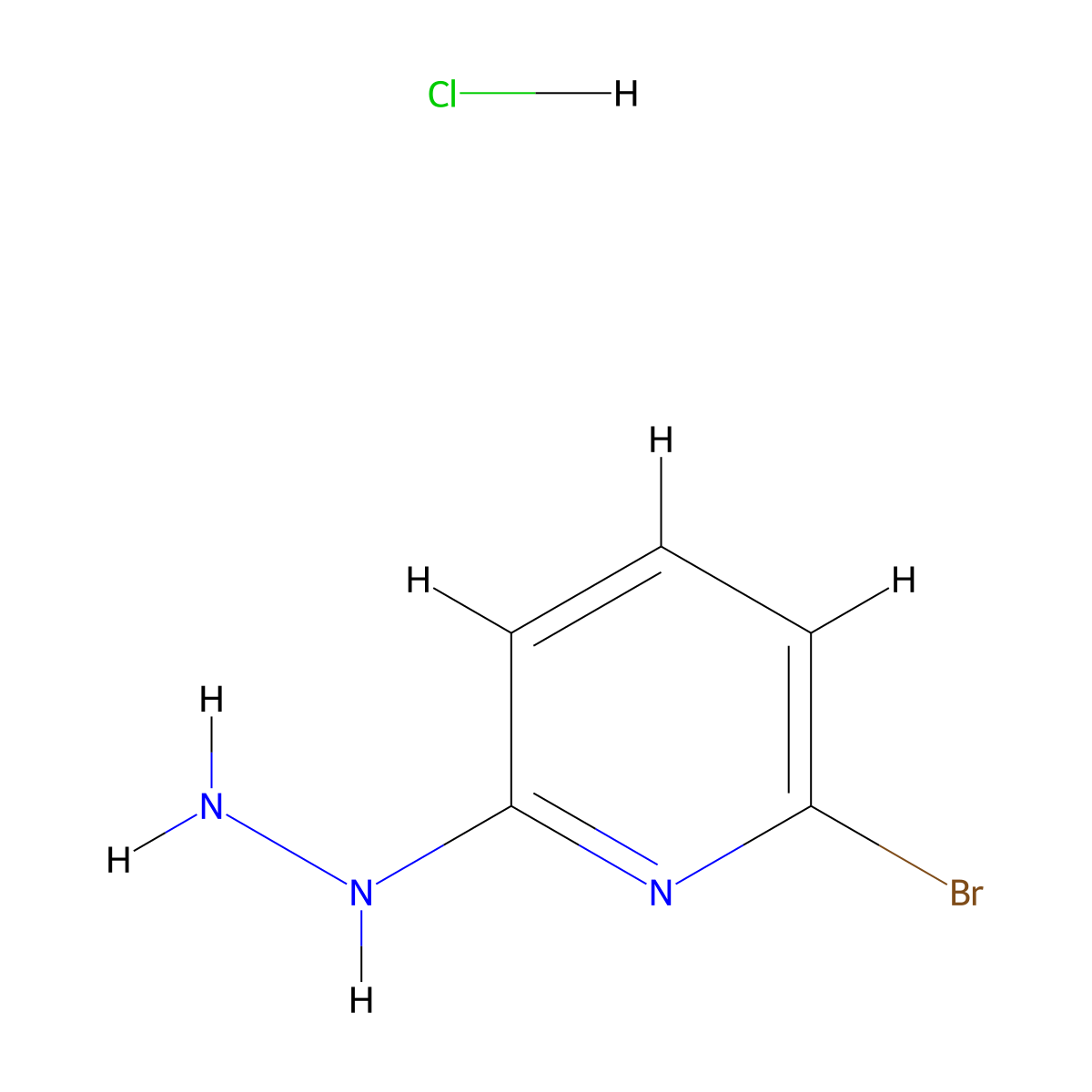 2-Bromo-6-hydrazinopyridine hydrochloride molecular structure, CAS 1955553-71-5