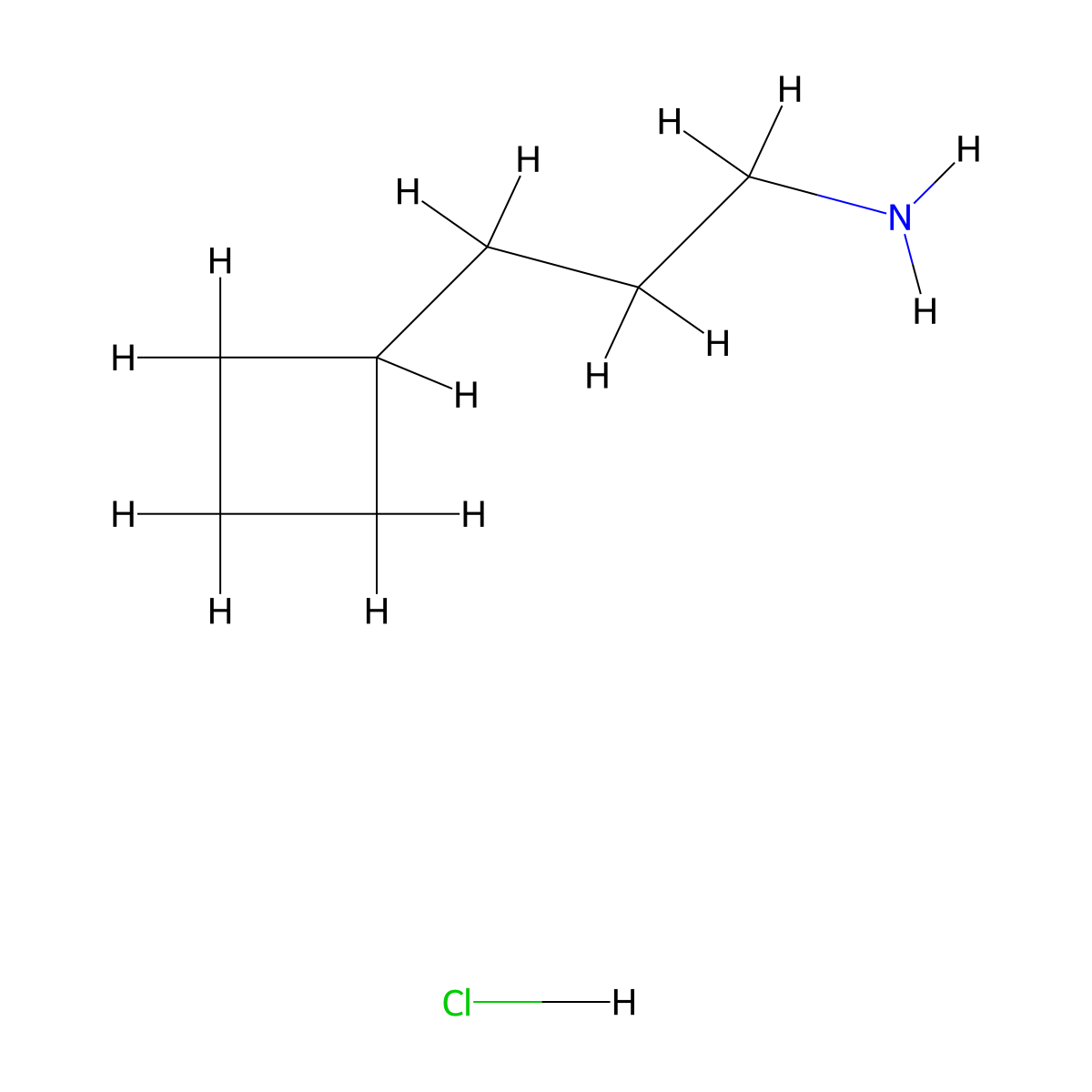 3-Cyclobutylpropan-1-amine hydrochloride molecular structure, CAS 1955553-72-6