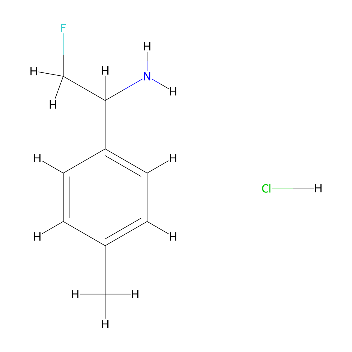 2-Fluoro-1-(4-methylphenyl)ethan-1-amine hydrochloride molecular structure, CAS 1955553-80-6