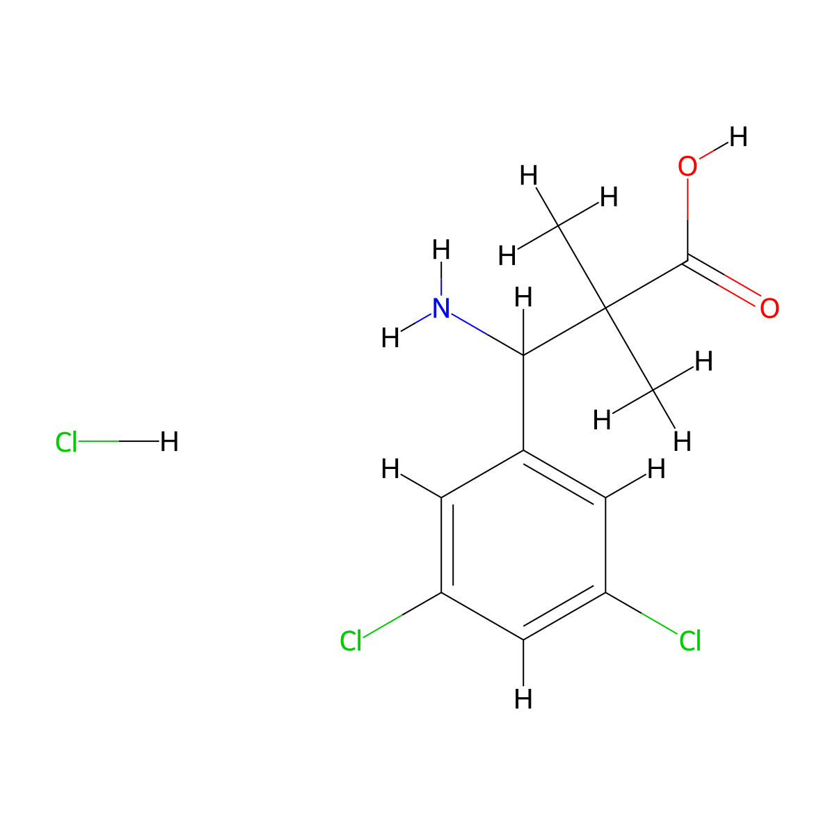 3-Amino-3-(3,5-dichlorophenyl)-2,2-dimethylpropanoic acid hydrochloride molecular structure, CAS 1955553-88-4