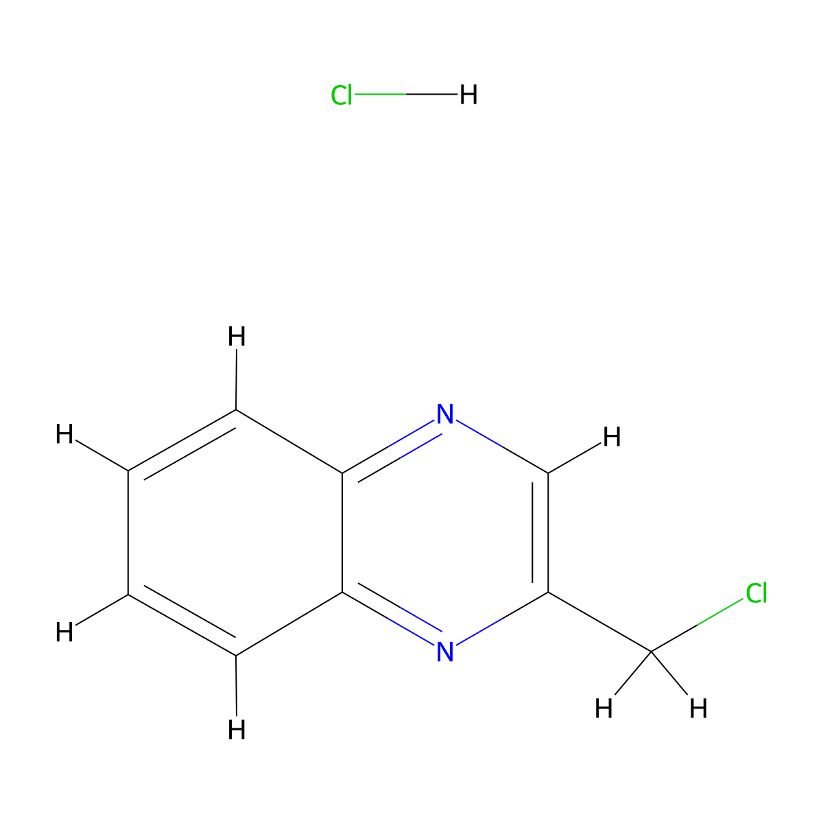2-(Chloromethyl)quinoxaline hydrochloride molecular structure, CAS 1955553-97-5