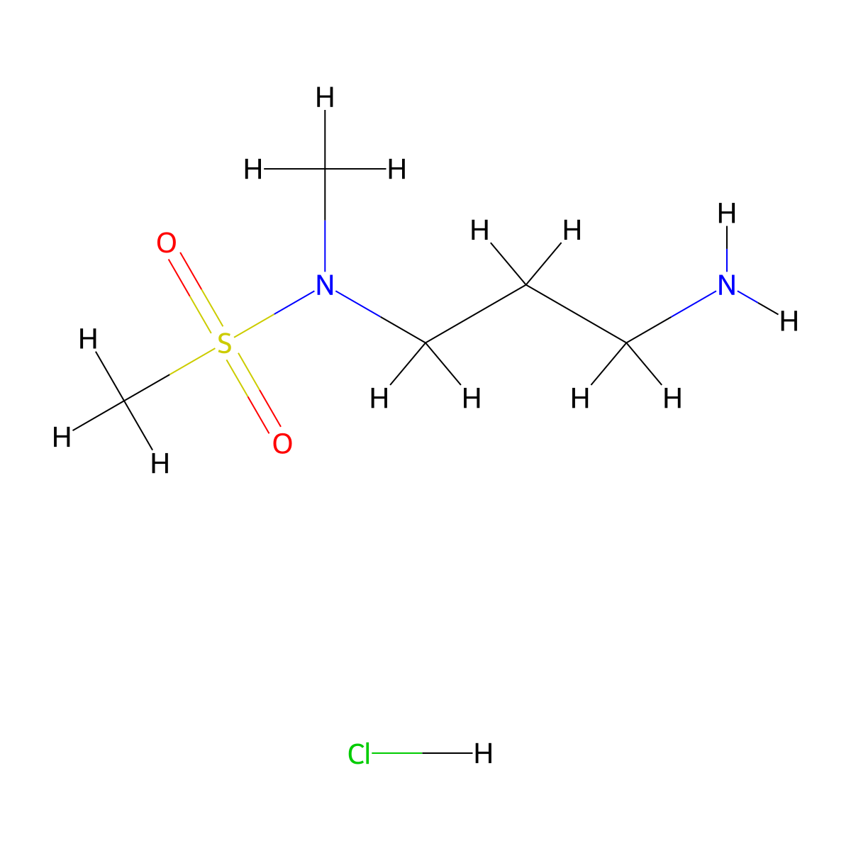 N-(3-aminopropyl)-N-methylmethanesulfonamide hydrochloride molecular structure, CAS 1955554-00-3