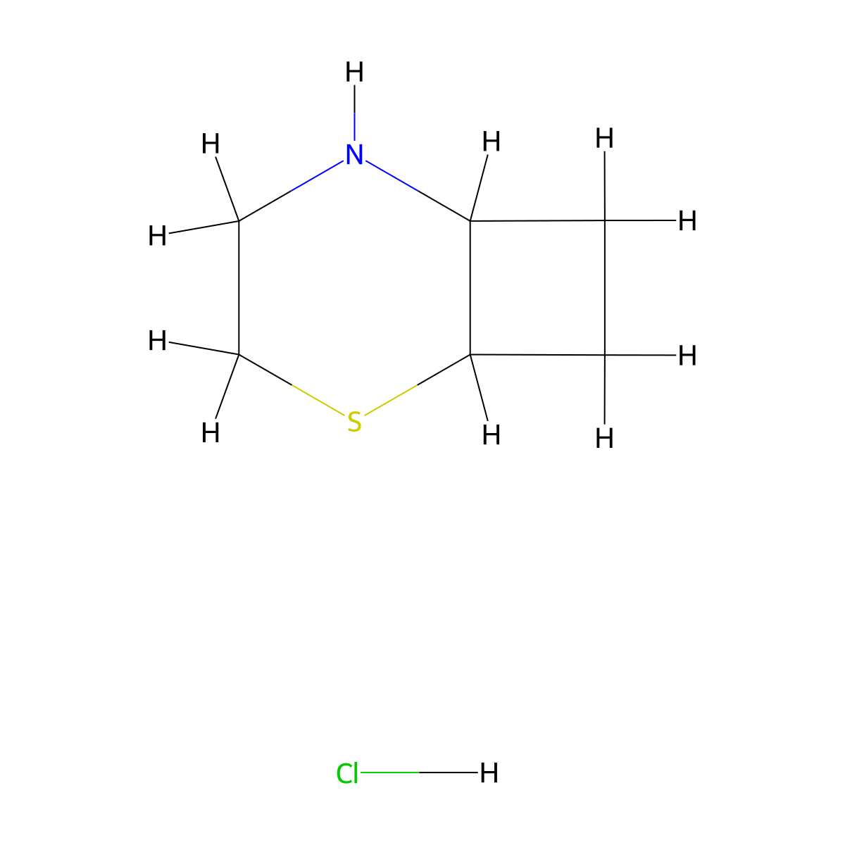 2-Thia-5-azabicyclo[4.2.0]octane hydrochloride molecular structure, CAS 1955554-05-8