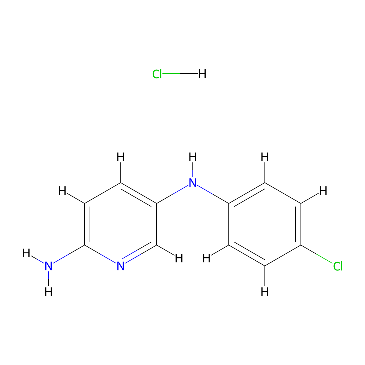 N5-(4-chlorophenyl)pyridine-2,5-diamine hydrochloride molecular structure, CAS 1955554-25-2