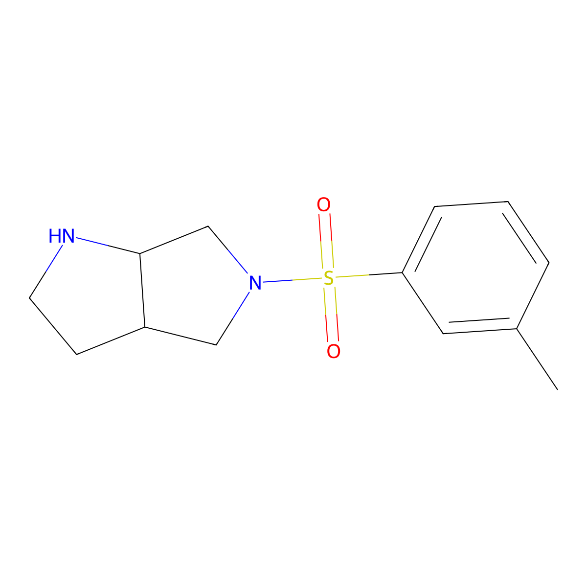 5-(3-Methylbenzenesulfonyl)-octahydropyrrolo[3,4-b]pyrrole molecular structure, CAS 1955554-45-6