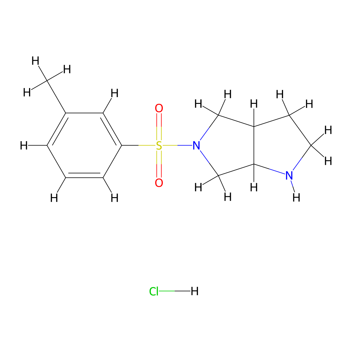 5-(3-Methylbenzenesulfonyl)-octahydropyrrolo[3,4-b]pyrrole hydrochloride molecular structure, CAS 1955554-46-7