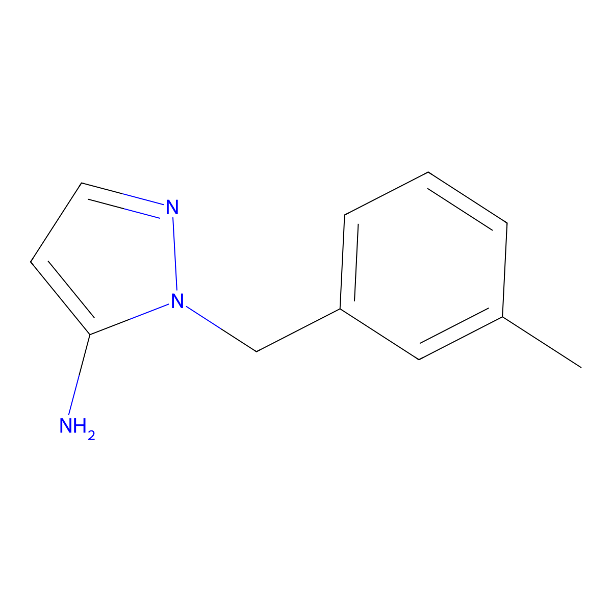 2-[(3-methylphenyl)methyl]-2,3-dihydro-1H-pyrazol-3-imine molecular structure, CAS 1955554-49-0