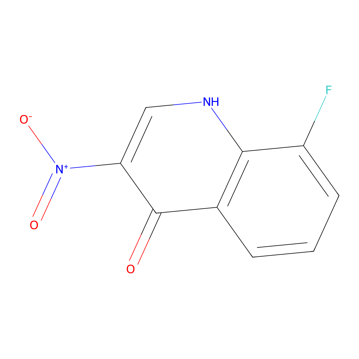 8-Fluoro-3-nitro-1,4-dihydroquinolin-4-one molecular structure, CAS 1955554-53-6