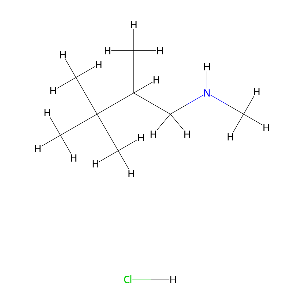 Methyl(2,3,3-trimethylbutyl)amine hydrochloride molecular structure, CAS 1955554-63-8