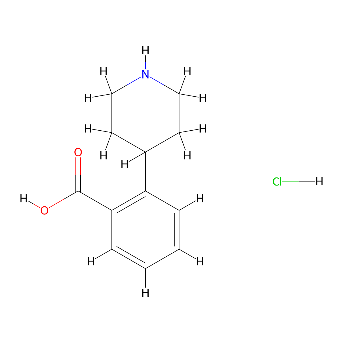 2-(Piperidin-4-yl)benzoic acid hydrochloride molecular structure, CAS 1955554-64-9