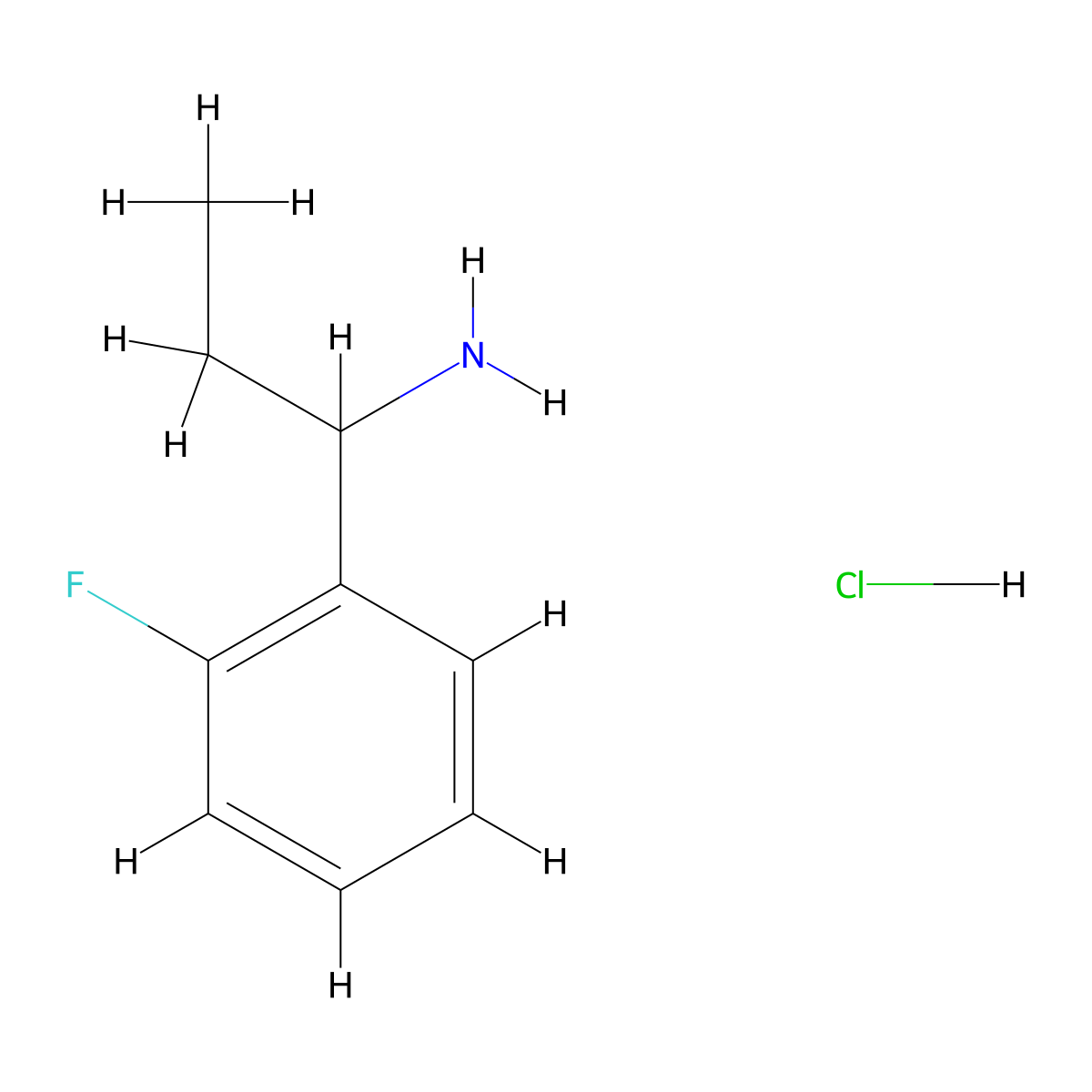 1-(2-Fluorophenyl)propan-1-amine hydrochloride molecular structure, CAS 1955554-65-0