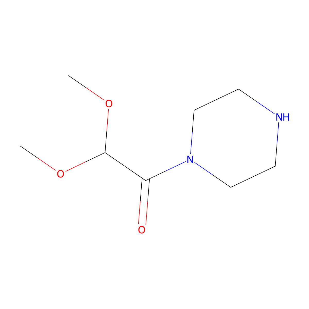 Ethanone, 2,2-dimethoxy-1-(1-piperazinyl)- molecular structure, CAS 1955554-66-1