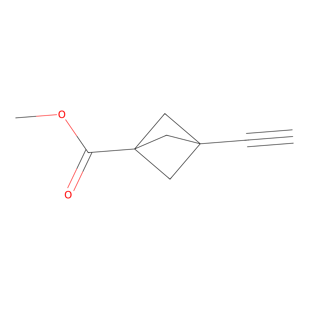Methyl 3-ethynylbicyclo(1.1.1)pentane-1-carboxylate molecular structure, CAS 1955554-75-2