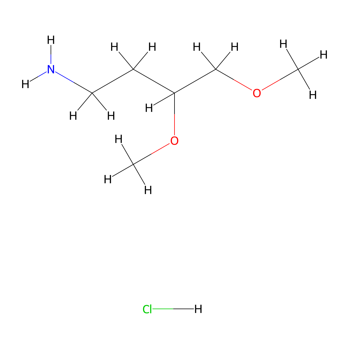 3,4-Dimethoxybutan-1-amine hydrochloride molecular structure, CAS 1955554-95-6