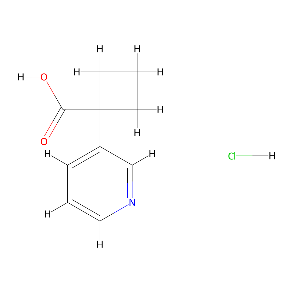 1-(Pyridin-3-yl)cyclobutane-1-carboxylic acid hydrochloride molecular structure, CAS 1955556-70-3