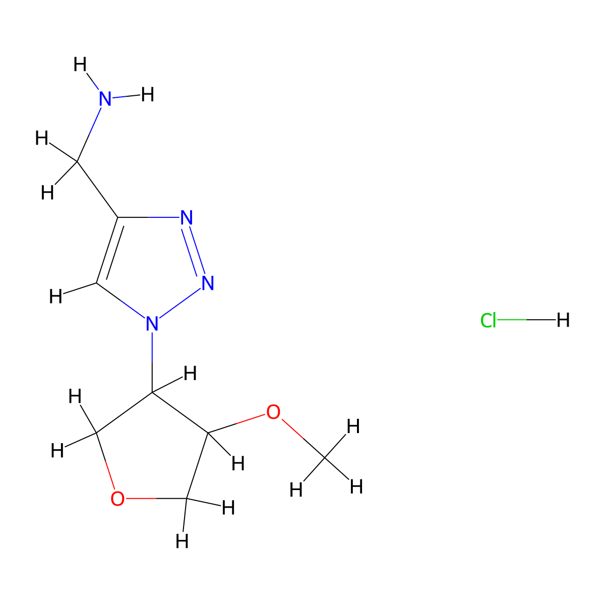 [1-(4-methoxyoxolan-3-yl)-1H-1,2,3-triazol-4-yl]methanamine hydrochloride molecular structure, CAS 1955556-75-8