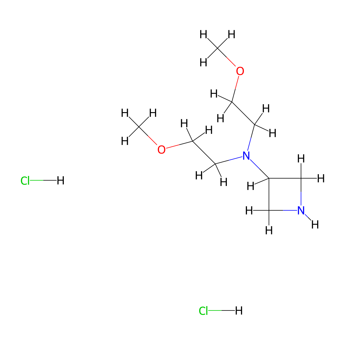 N,N-bis(2-methoxyethyl)azetidin-3-amine dihydrochloride molecular structure, CAS 1955556-92-9