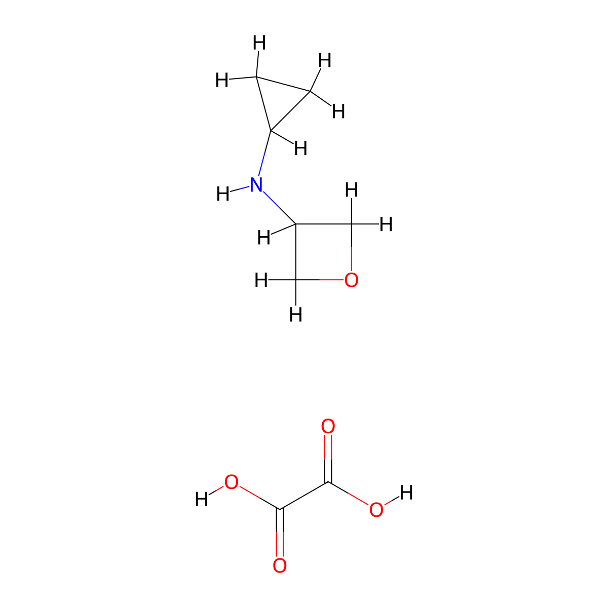 N-Cyclopropyloxetan-3-amine oxalate molecular structure, CAS 1955557-01-3