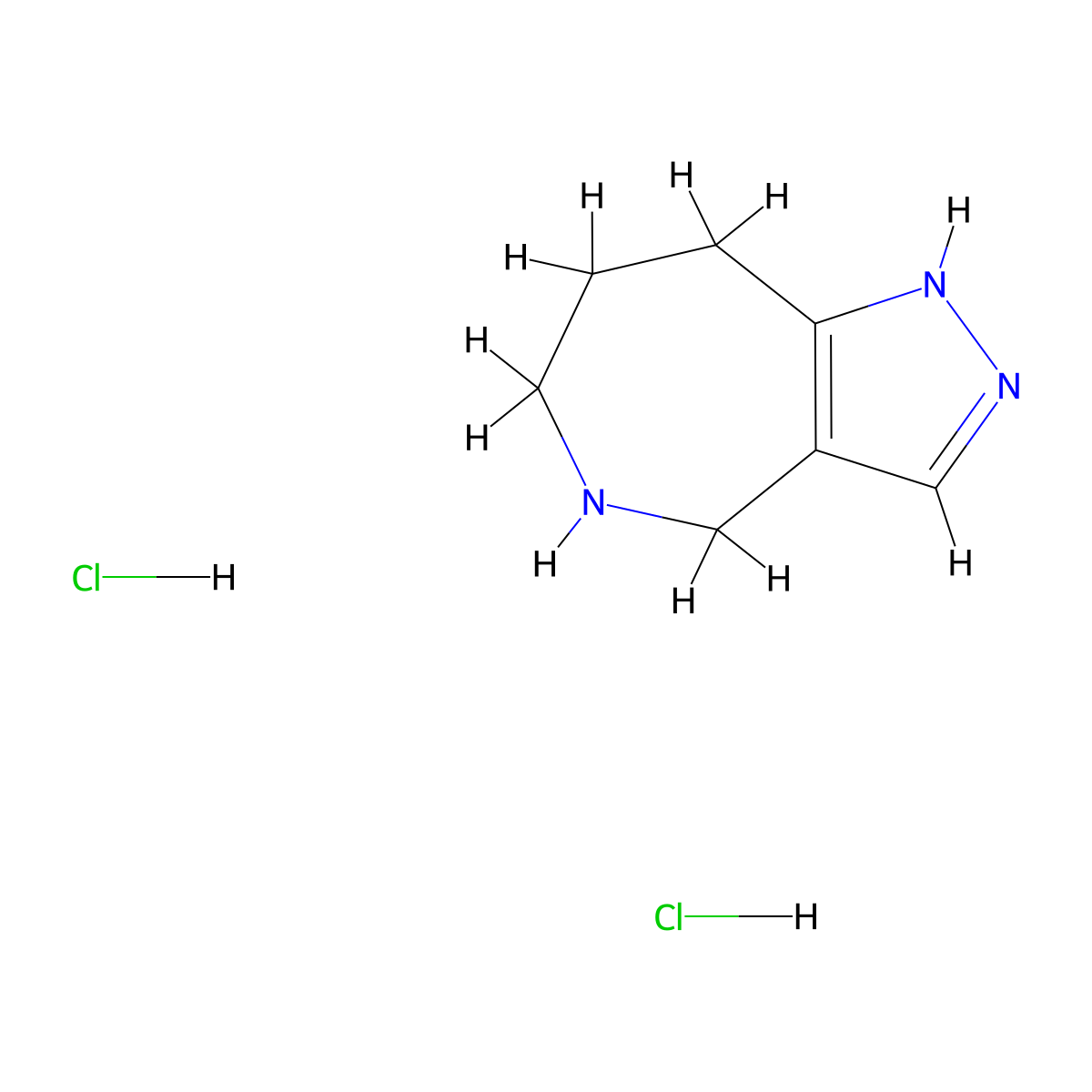 2H,4H,5H,6H,7H,8H-pyrazolo[4,3-c]azepine dihydrochloride molecular structure, CAS 1955557-03-5