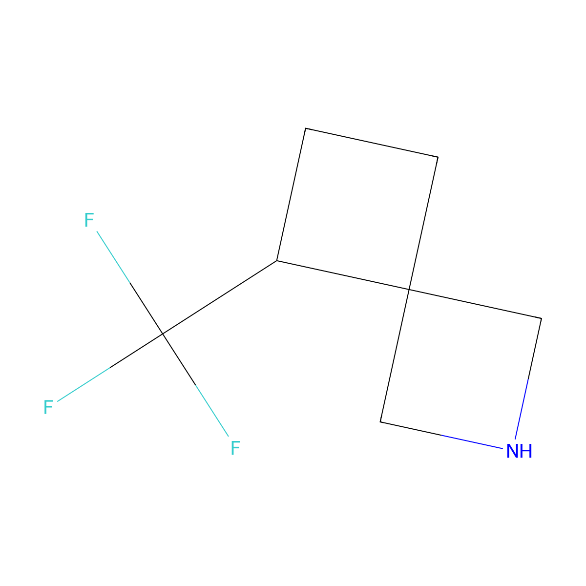 5-(Trifluoromethyl)-2-azaspiro[3.3]heptane molecular structure, CAS 1955557-05-7