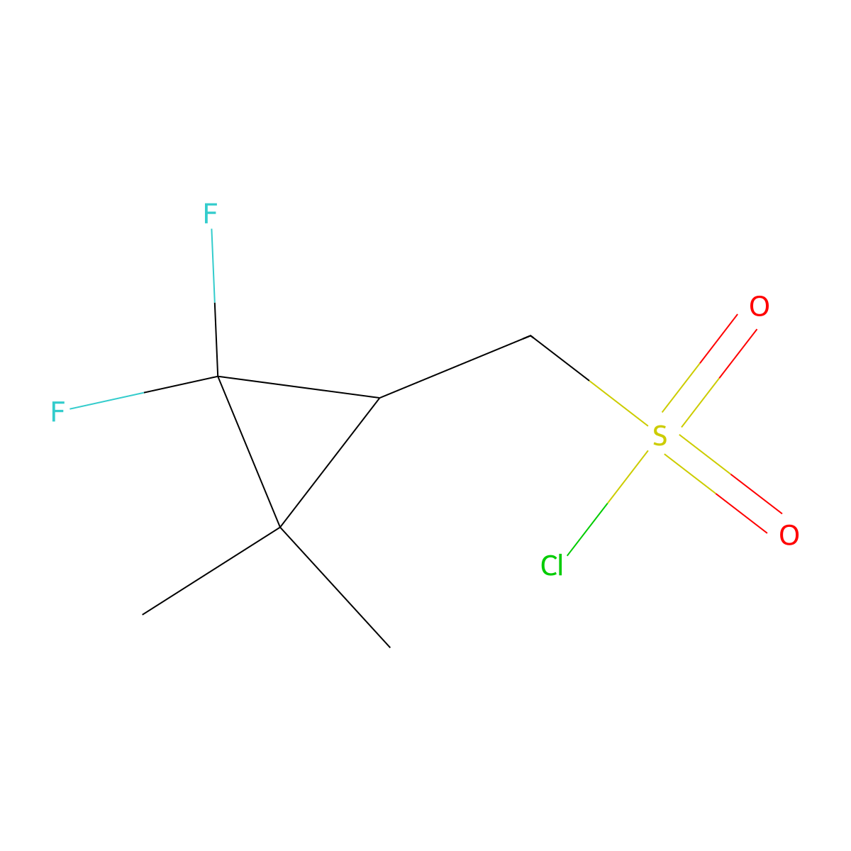 (2,2-Difluoro-3,3-dimethylcyclopropyl)methanesulfonyl chloride molecular structure, CAS 1955557-19-3
