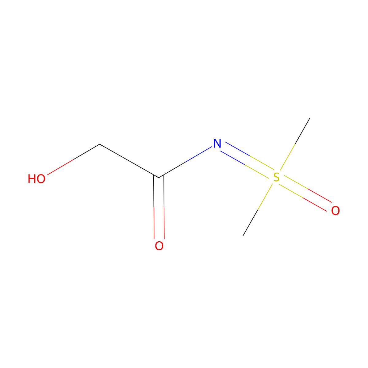N-(dimethyl(oxo)-lambda6-sulfanylidene)-2-hydroxyacetamide molecular structure, CAS 1955557-24-0