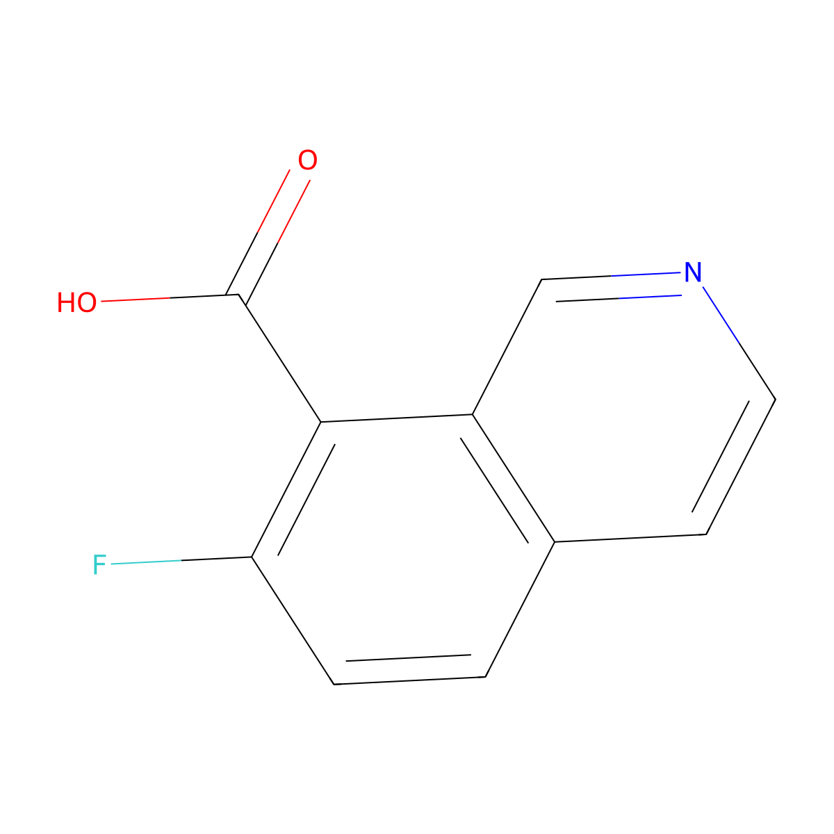 7-Fluoroisoquinoline-8-carboxylic acid molecular structure, CAS 1955557-25-1