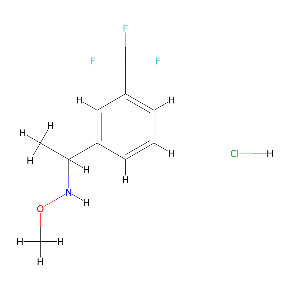 Methoxy({1-[3-(trifluoromethyl)phenyl]ethyl})amine hydrochloride molecular structure, CAS 1955557-61-5